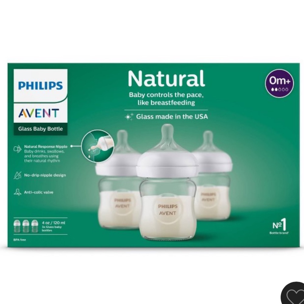 Philips Avent Glass Bottles 4oz (lot of 6 bottles)
